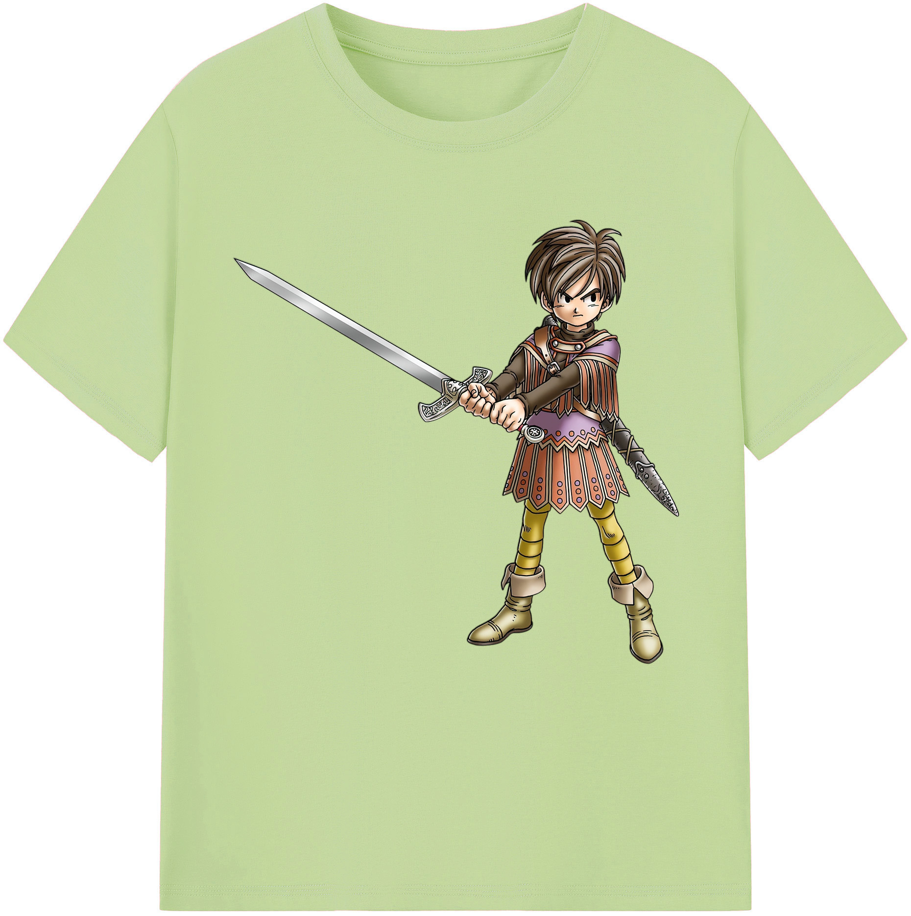 （画像用） ドラゴンクエスト Doragon Kuesuto Dragon Quest 綿100％半袖Tシャツ（フロントプリント）